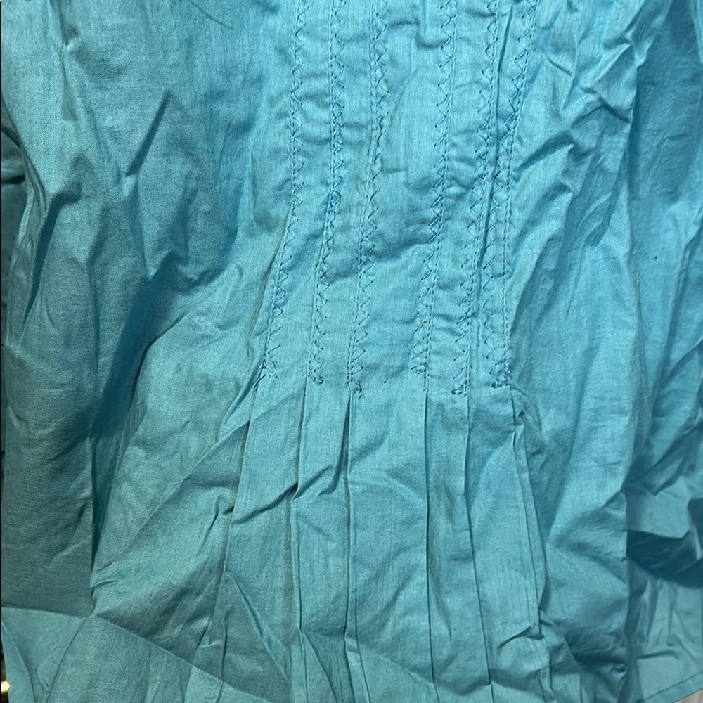 Teal Button Down Shirt - Picture 7 of 7